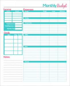 free monthly budget template free printable monthly budget planner template