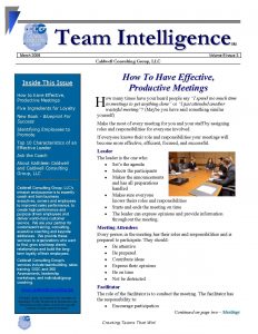 free newsletter template team intelligence newsletter march page
