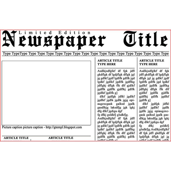 free newspaper template