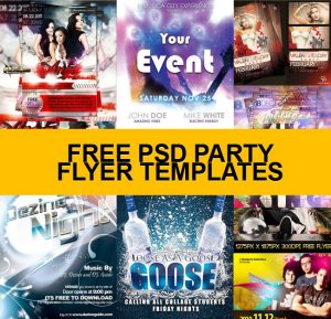 free party flyer templates free psd party