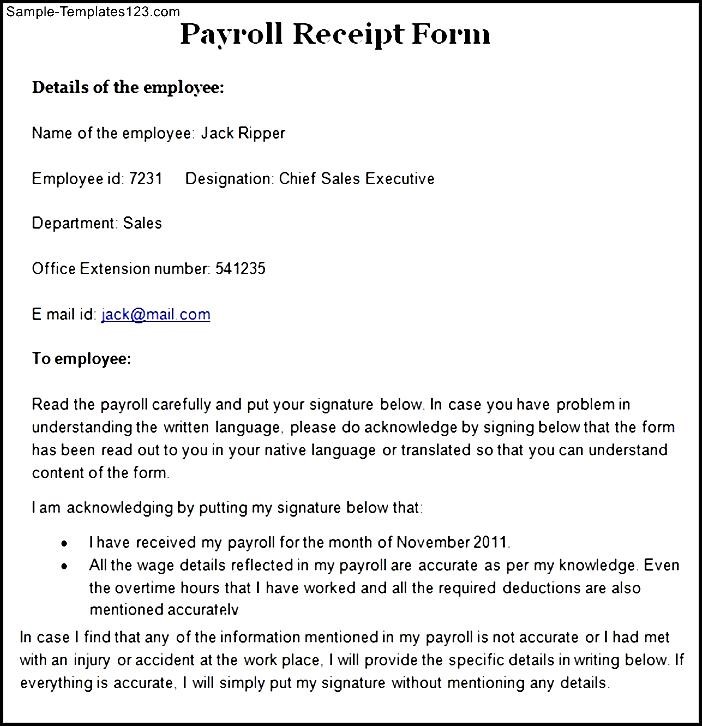 free payroll templates