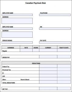 free printable check stubs free blank pay stub template