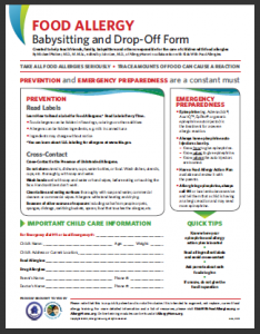 free printable child medical consent form food allergy babysitter emergency form lg