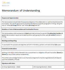 free printable construction contracts sample memorandum of understanding template