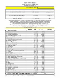 free printable contractor bid forms construction estimate template mtwino