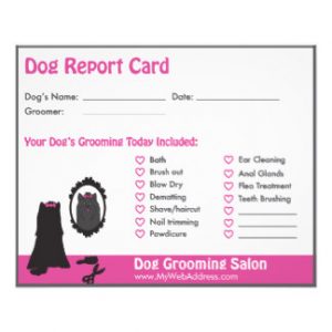 free printable coupon templates dog report card for dog groomers rebfcaeafccfed vgvs byvr
