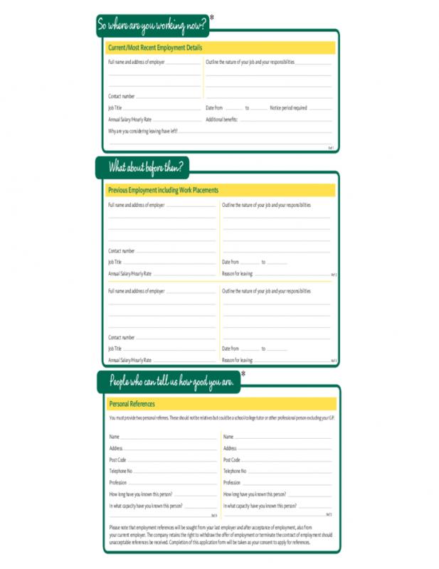 free printable employment application form pdf