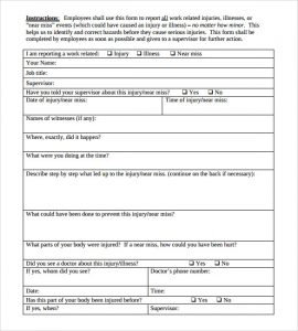 free printable employment verification form sample employee report of injury form