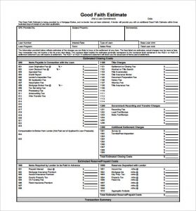 free printable estimate forms good faith blank estimate template pdf printable download