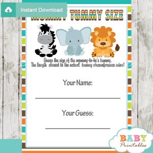 free printable gender reveal invitations jungle themed baby shower games tummy size
