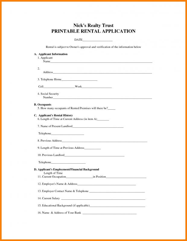 free printable lease agreement
