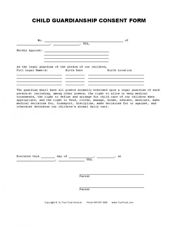  Free Printable Legal Guardianship Forms Template Business