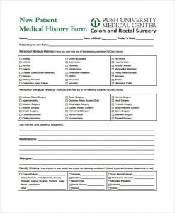 free printable medical forms free printable medical history form