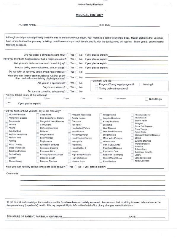 free printable medical forms