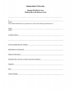 free printable medical forms medical record release form templates