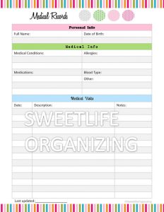free printable medication list template il xn minf