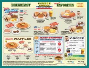 free printable menu template waffle house menu