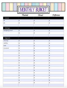 free printable monthly budget worksheets monthly budget png
