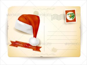 free printable postcard templates christmas postcard with santas hat