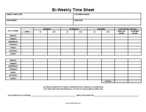 free printable time sheets free printable biweekly time sheet