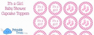 free printable water bottle labels for baby shower free printable girl baby cupcake toppers