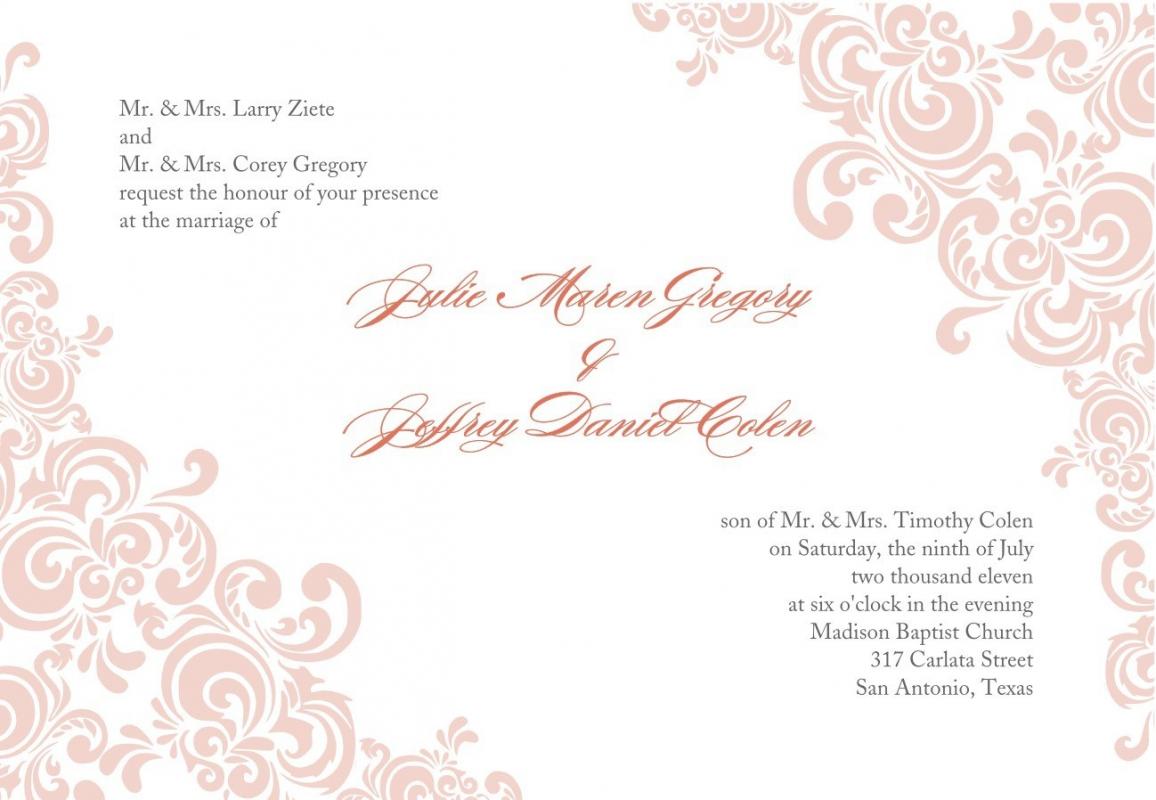 free printable wedding invitation templates download