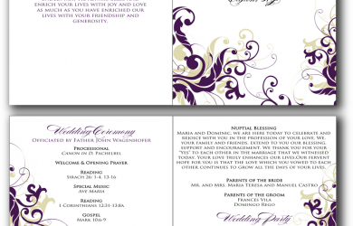 free printable wedding program templates free printable program templates