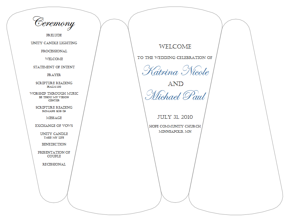free printable wedding program templates