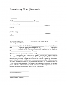 free promissory note template for personal loan secured promissory note template survey template words inside secured promissory note template