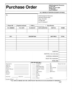 free purchase order template free purchase order form template