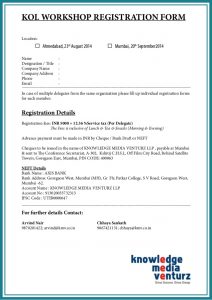 free registration form template kol relationship management in pharma devices workshop highlights