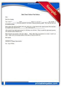 free registration form template printable bad check notice , first notice form
