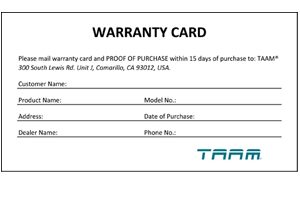 free registration form template warranty card