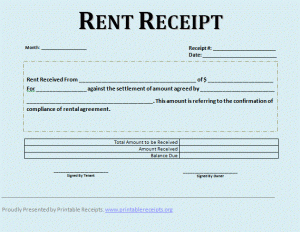 free rent receipt rent receipt template word rent receipt template