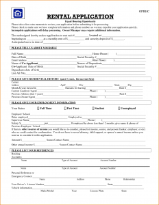 free rental application form free rental application form