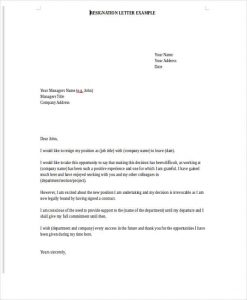 free resignation letter free formal resignation letter template