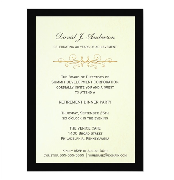 free retirement party invitation templates for word