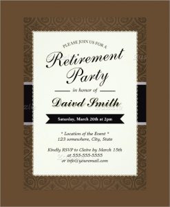 free retirement party invitation templates for word retirement party invitation template