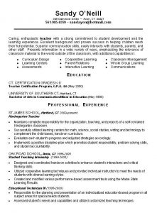 free sample resume for teachers sample teacher resume