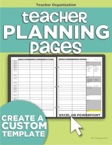 free schedule template teacher planning binder