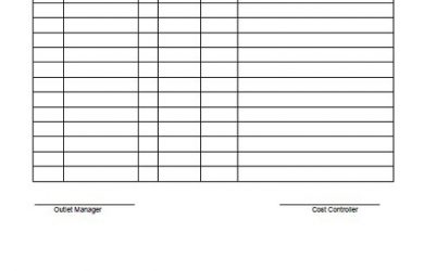 free sign up sheet template outlet breakage spoilage