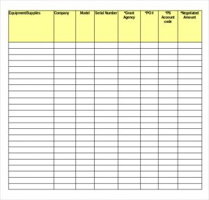 free spreadsheet template equipment inventory spreadsheet template free download