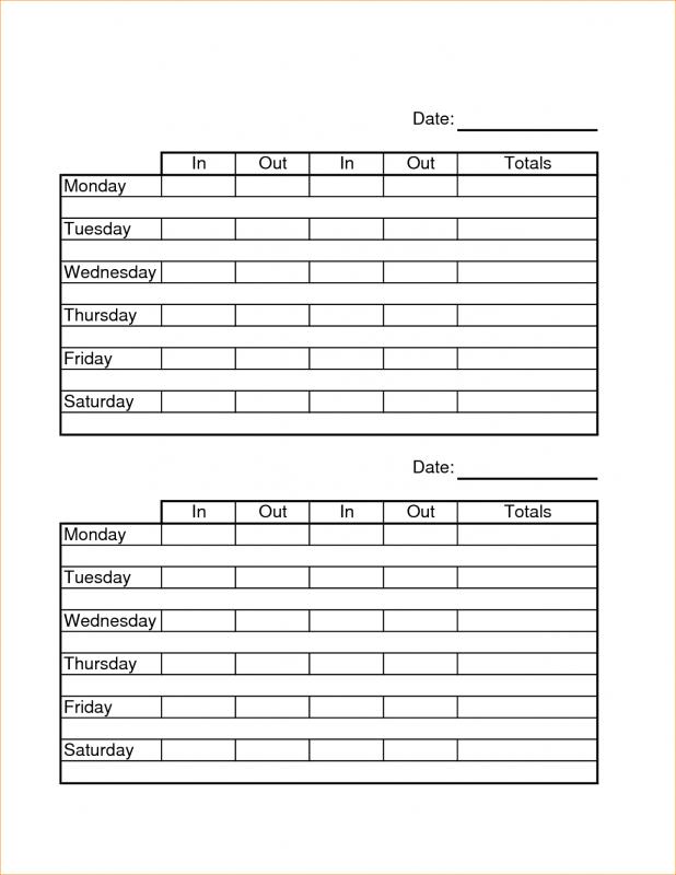 free time sheets