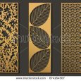 free wedding place card template stock vector laser cut template panels set die cut geometric pattern rectangle shape for metal wooden paper
