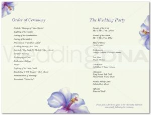 free wedding program template page