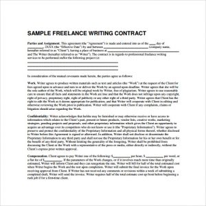 freelance contract template simple freelance contract template