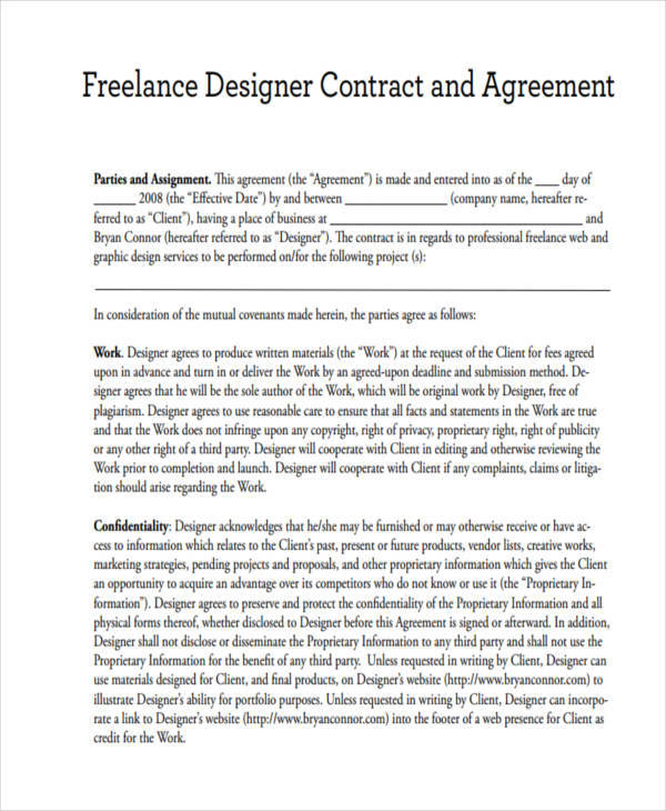 freelance graphic design contract template pdf