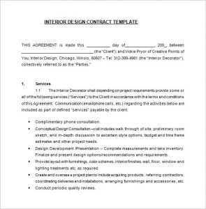 freelance graphic design contract template pdf interior designer contract template free download