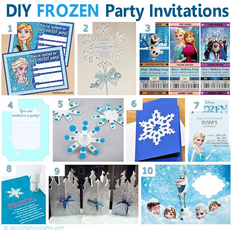 frozen bday party invitations