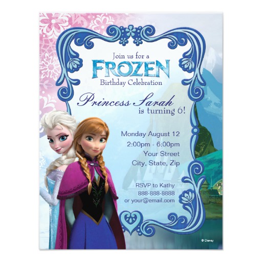 frozen birthday invitations